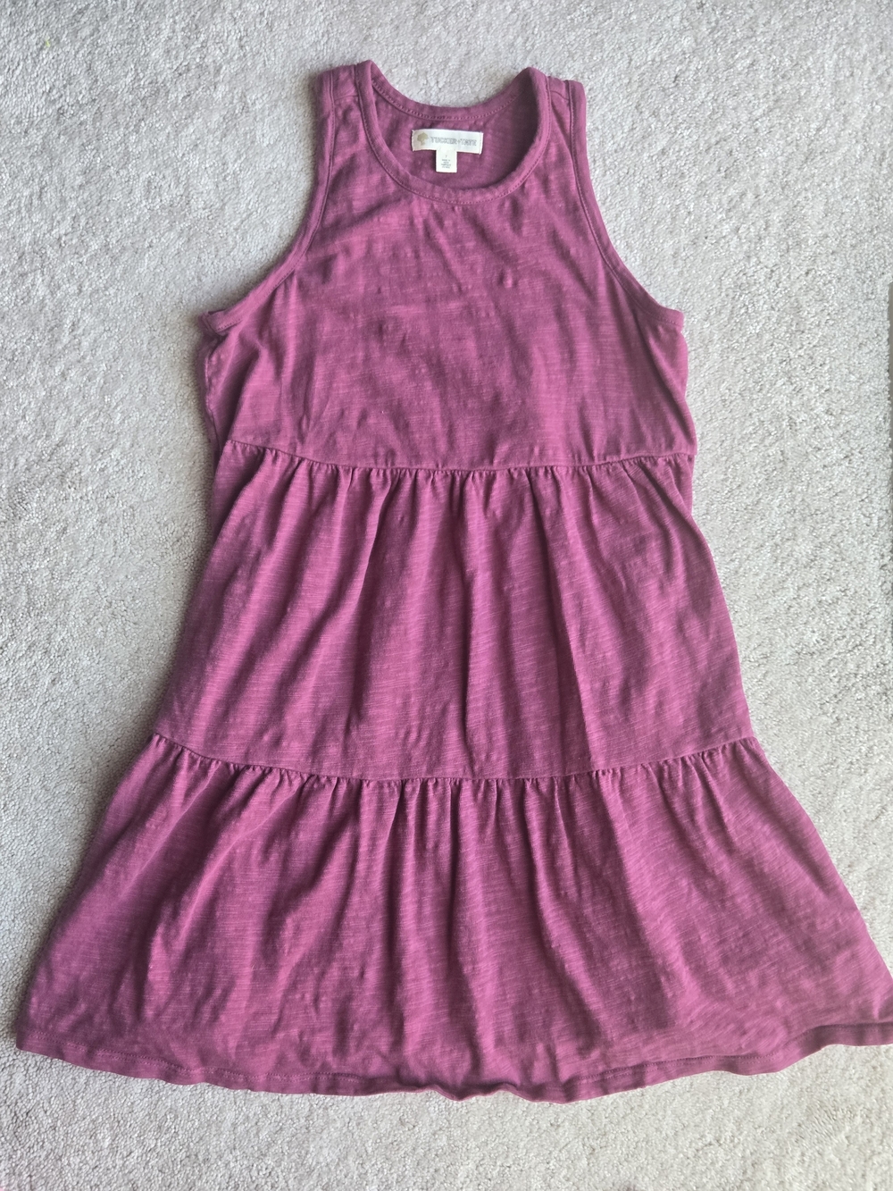Tucker + Tate Sleeveless Tiered Dress - Berry Pink